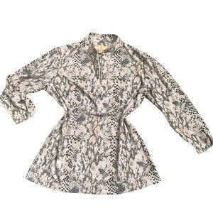 Sport Haley 1/4 Zip Top Long Sleeve Animal Print/Snakeskin Sz M #48H